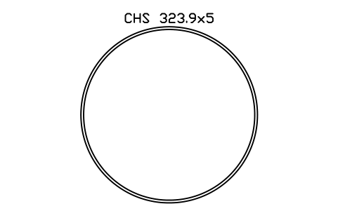 Aperçu du symbole CHS 323.9x5, bloc SEC_CHS323.9X5