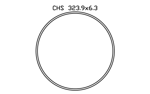 Aperçu du symbole CHS 323.9x6.3, bloc SEC_CHS323.9X6.3