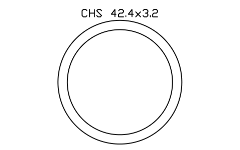 Aperçu du symbole CHS 42.4x3.2, bloc SEC_CHS42.4X3.2