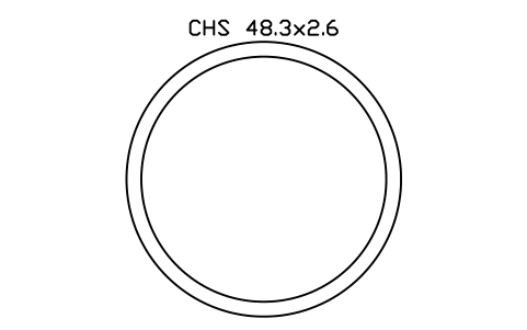 Aperçu du symbole CHS 48.3x2.6, bloc SEC_CHS48.3X2.6