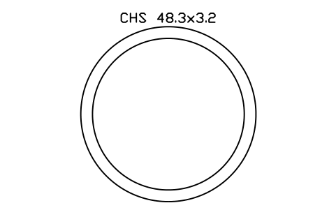 Aperçu du symbole CHS 48.3x3.2, bloc SEC_CHS48.3X3.2