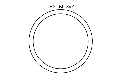 Aperçu du symbole CHS 60.3x4, bloc SEC_CHS60.3X4