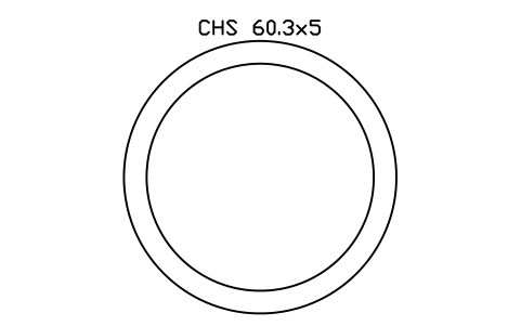 Aperçu du symbole CHS 60.3x5, bloc SEC_CHS60.3X5