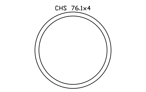 Aperçu du symbole CHS 76.1x4, bloc SEC_CHS76.1X4