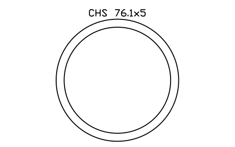 Aperçu du symbole CHS 76.1x5, bloc SEC_CHS76.1X5