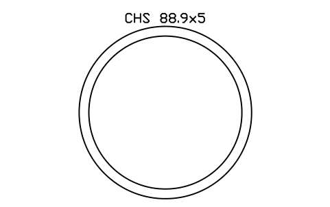 Aperçu du symbole CHS 88.9x5, bloc SEC_CHS88.9X5