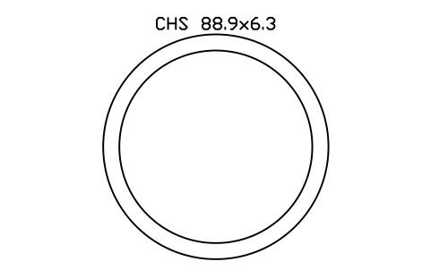 Aperçu du symbole CHS 88.9x6.3, bloc SEC_CHS88.9X6.3