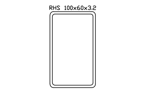 Aperçu du symbole RHS 100x60x3.2, bloc SEC_RHS100X60X3.2