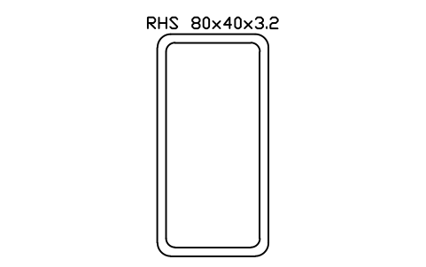 Aperçu du symbole RHS 80x40x3.2, bloc SEC_RHS80X40X3.2
