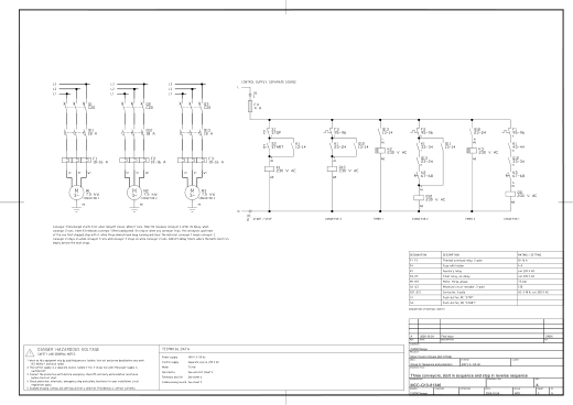 G10 Three conveyors, start in sequence and stop in reverse sequence