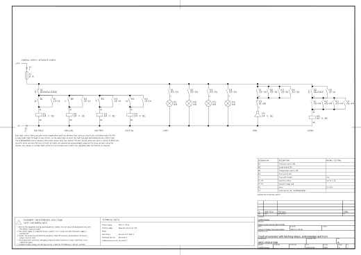 H06 Fault annunciator with latching relays, acknowledge and horn