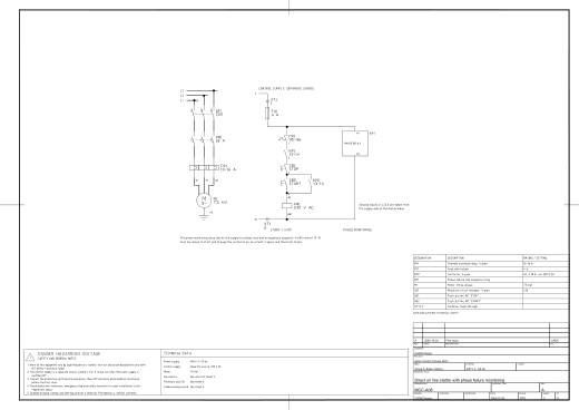 A08 Direct on line starter with phase failure monitoring