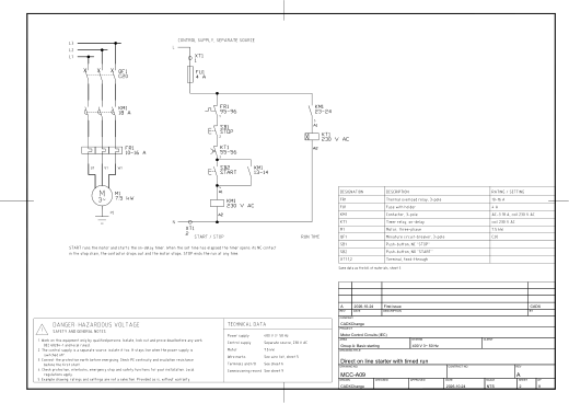 A09 Direct on line starter with timed run