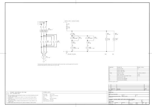 B07 Forward / reverse starter with motor protection breaker