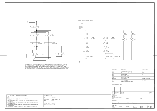 D01 Two-speed Dahlander motor, delta / double star