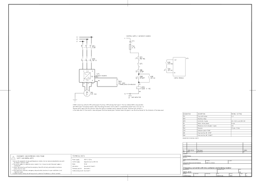 E03 Frequency converter with line contactor and braking resistor