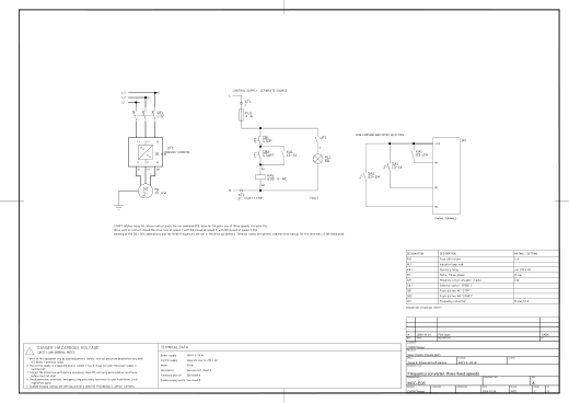 E05 Frequency converter, three fixed speeds
