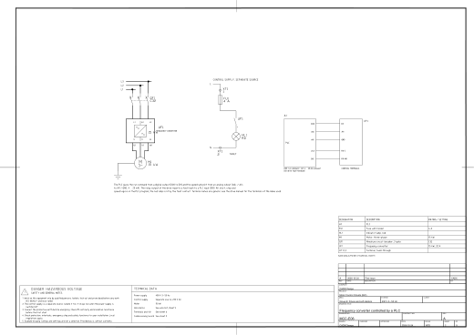 E06 Frequency converter controlled by a PLC