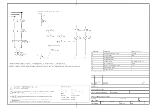 G02 Pump with pressure switch