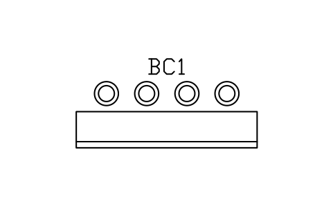 Vorschau des Symbols Bar counter with four stools, Block ARCH_BAR_COUNTER