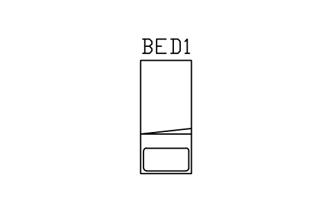 Vorschau des Symbols Bed, single, Block ARCH_BED_SINGLE