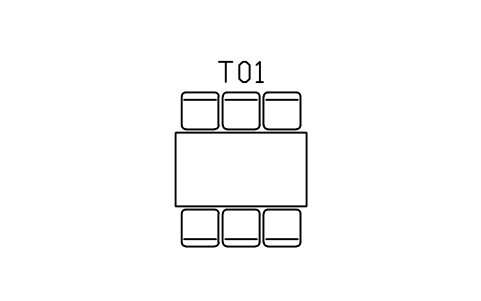 Vorschau des Symbols Dining table with six chairs, Block ARCH_DINING_SET_6
