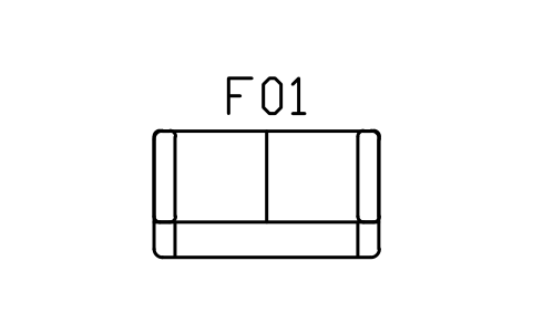 Vorschau des Symbols Sofa, two seater, Block ARCH_SOFA_2