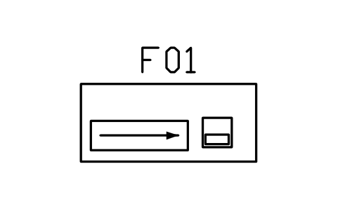 Vorschau des Symbols Checkout counter with belt, Block ARCH_WORK_CHECKOUT