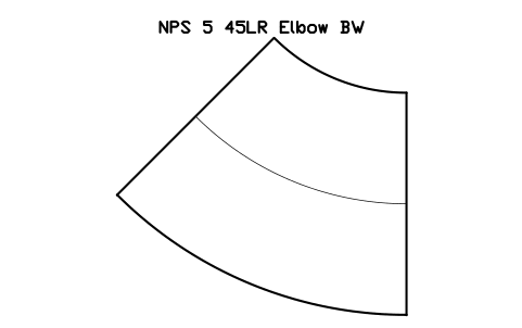 Vorschau des Symbols NPS 5 45LR Elbow BW, Block FIT_B169_ELB45LR_5