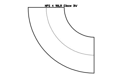 Vorschau des Symbols NPS 4 90LR Elbow BW, Block FIT_B169_ELB90LR_4