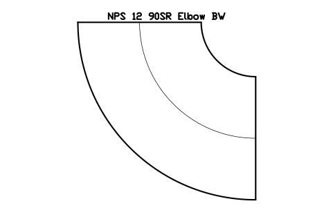 Vorschau des Symbols NPS 12 90SR Elbow BW, Block FIT_B169_ELB90SR_12