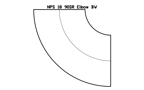 Vorschau des Symbols NPS 18 90SR Elbow BW, Block FIT_B169_ELB90SR_18