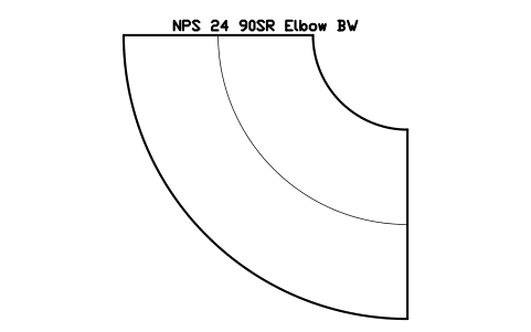 Vorschau des Symbols NPS 24 90SR Elbow BW, Block FIT_B169_ELB90SR_24
