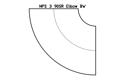 Vorschau des Symbols NPS 3 90SR Elbow BW, Block FIT_B169_ELB90SR_3