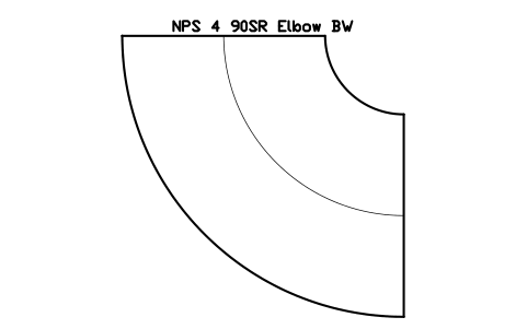 Vorschau des Symbols NPS 4 90SR Elbow BW, Block FIT_B169_ELB90SR_4