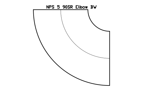 Vorschau des Symbols NPS 5 90SR Elbow BW, Block FIT_B169_ELB90SR_5