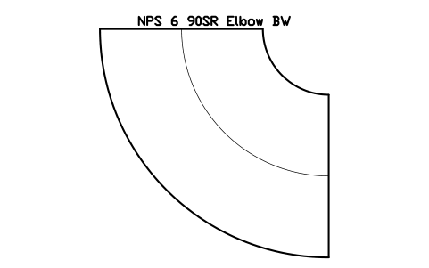 Vorschau des Symbols NPS 6 90SR Elbow BW, Block FIT_B169_ELB90SR_6