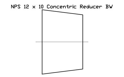 Vorschau des Symbols NPS 12 x 10 Concentric Reducer BW, Block FIT_B169_REDC_12X10