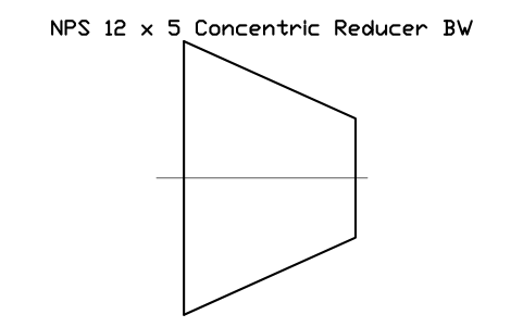 Vorschau des Symbols NPS 12 x 5 Concentric Reducer BW, Block FIT_B169_REDC_12X5