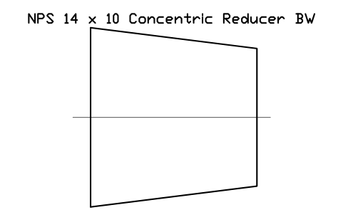 Vorschau des Symbols NPS 14 x 10 Concentric Reducer BW, Block FIT_B169_REDC_14X10