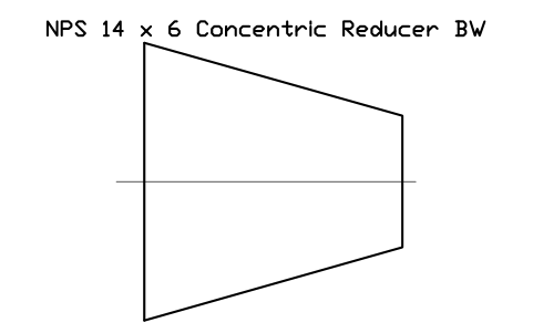 Vorschau des Symbols NPS 14 x 6 Concentric Reducer BW, Block FIT_B169_REDC_14X6
