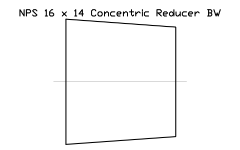 Vorschau des Symbols NPS 16 x 14 Concentric Reducer BW, Block FIT_B169_REDC_16X14
