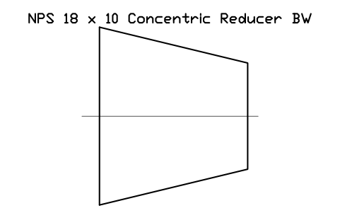 Vorschau des Symbols NPS 18 x 10 Concentric Reducer BW, Block FIT_B169_REDC_18X10