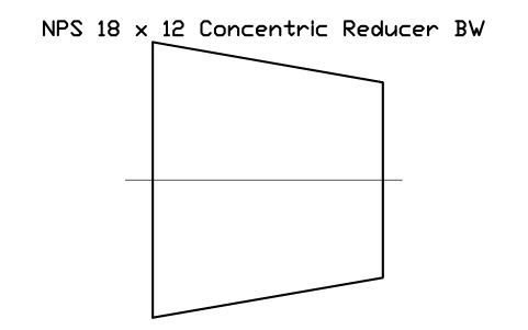 Vorschau des Symbols NPS 18 x 12 Concentric Reducer BW, Block FIT_B169_REDC_18X12