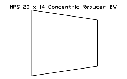 Vorschau des Symbols NPS 20 x 14 Concentric Reducer BW, Block FIT_B169_REDC_20X14