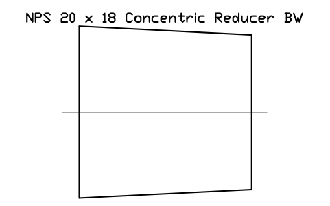Vorschau des Symbols NPS 20 x 18 Concentric Reducer BW, Block FIT_B169_REDC_20X18