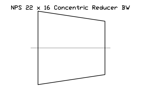 Vorschau des Symbols NPS 22 x 16 Concentric Reducer BW, Block FIT_B169_REDC_22X16