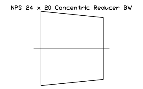 Vorschau des Symbols NPS 24 x 20 Concentric Reducer BW, Block FIT_B169_REDC_24X20