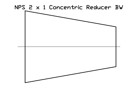 Vorschau des Symbols NPS 2 x 1 Concentric Reducer BW, Block FIT_B169_REDC_2X1