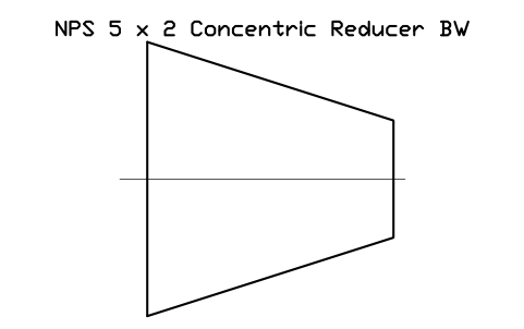 Vorschau des Symbols NPS 5 x 2 Concentric Reducer BW, Block FIT_B169_REDC_5X2